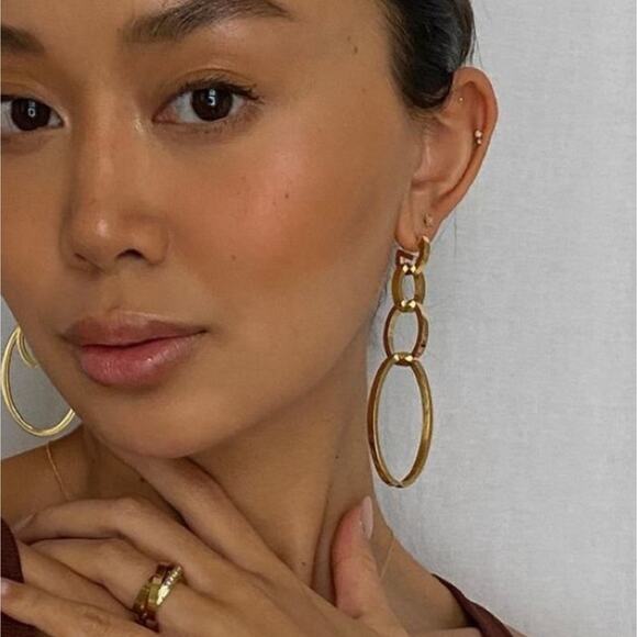 New Vita Fede Cassio Ring 24K Gold Plated Stackable Pave Swarovski Crystal Ring - Picture 3 of 11